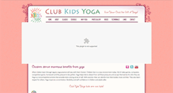 Desktop Screenshot of clubkidsyoga.com