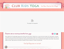 Tablet Screenshot of clubkidsyoga.com
